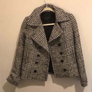 Women’s Banana Republic black plaid wool blazer